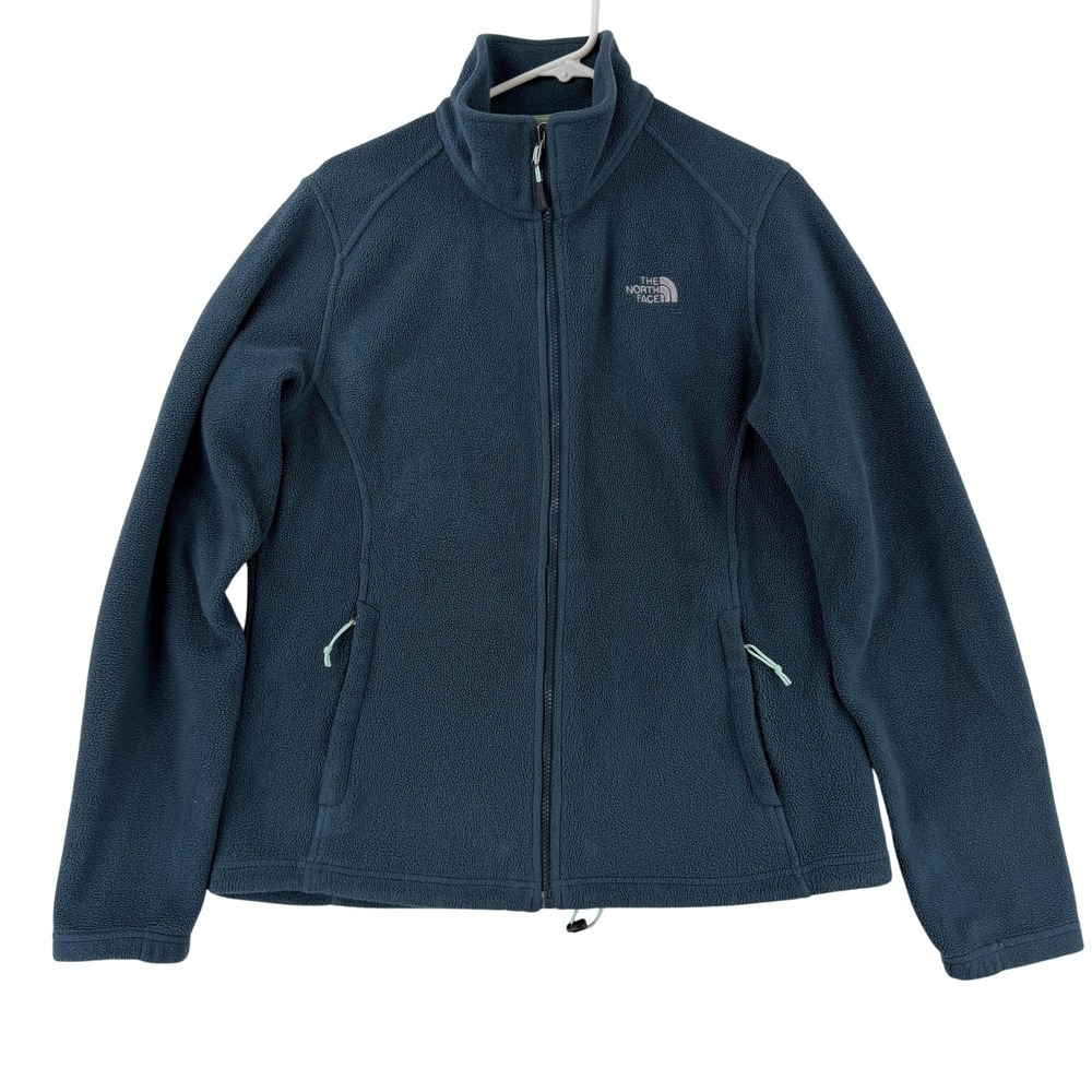 The North Face Jacket Womens Large Blue Fleece Full‎ Zip Outdoor Warm Cozy